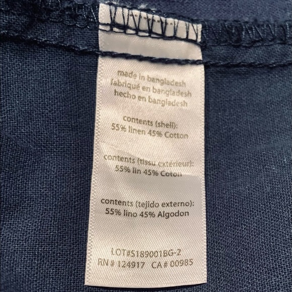 ONIA Carter Navy Linen-Cotton Lounge Pants Large - Picture 7 of 8